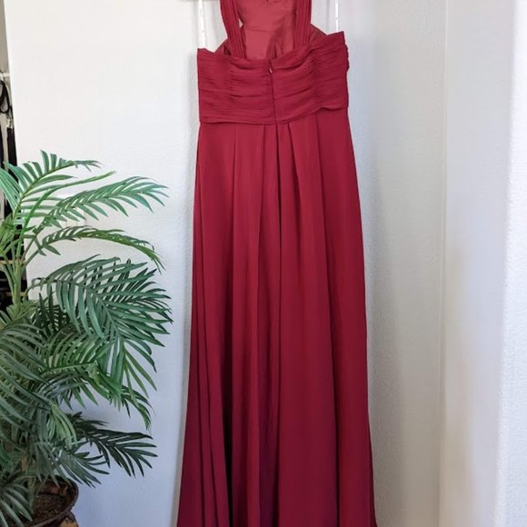 AW Vienna Bridesmaid Prom Formal Special Occasion Wedding Guest Dress, 14, Red - Picture 6 of 8